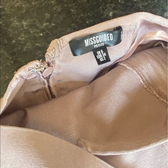 MISGUIDED premium Light Pink bandage one shoulder bodycon mini dress - Picture 7 of 10